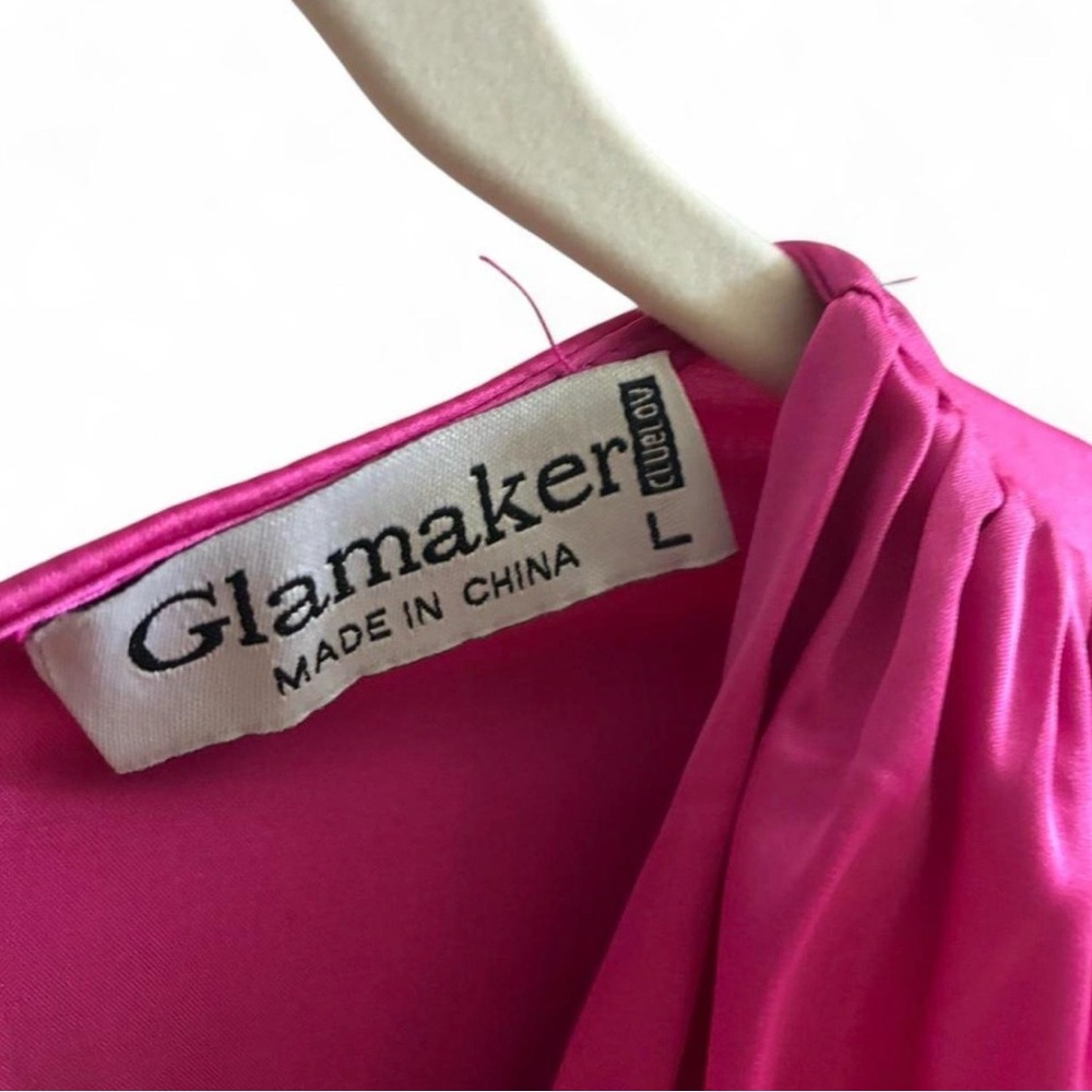 Vibrant Pink Draped Dress - Picture 2 of 6